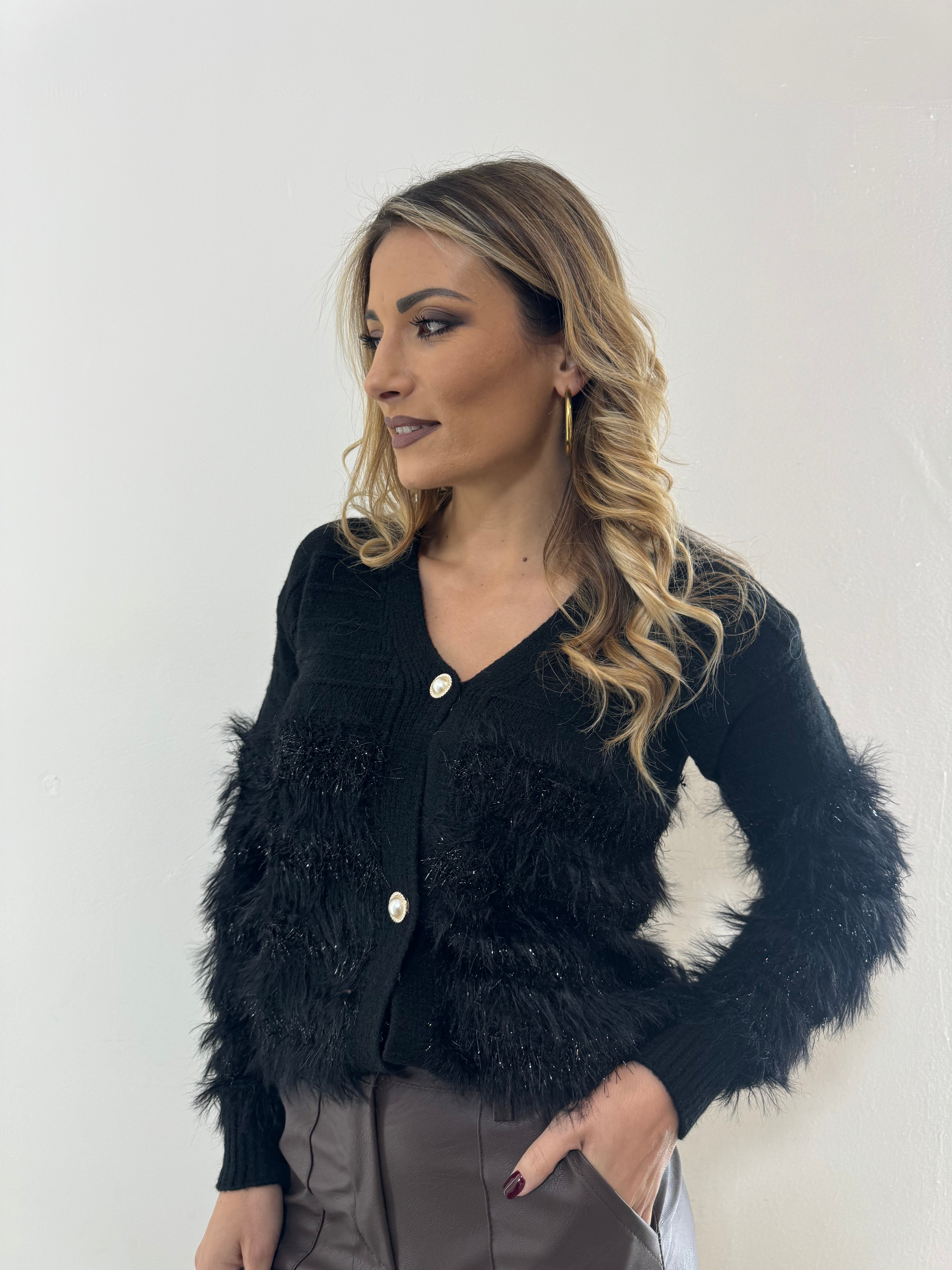 Cardigan Peluches Black