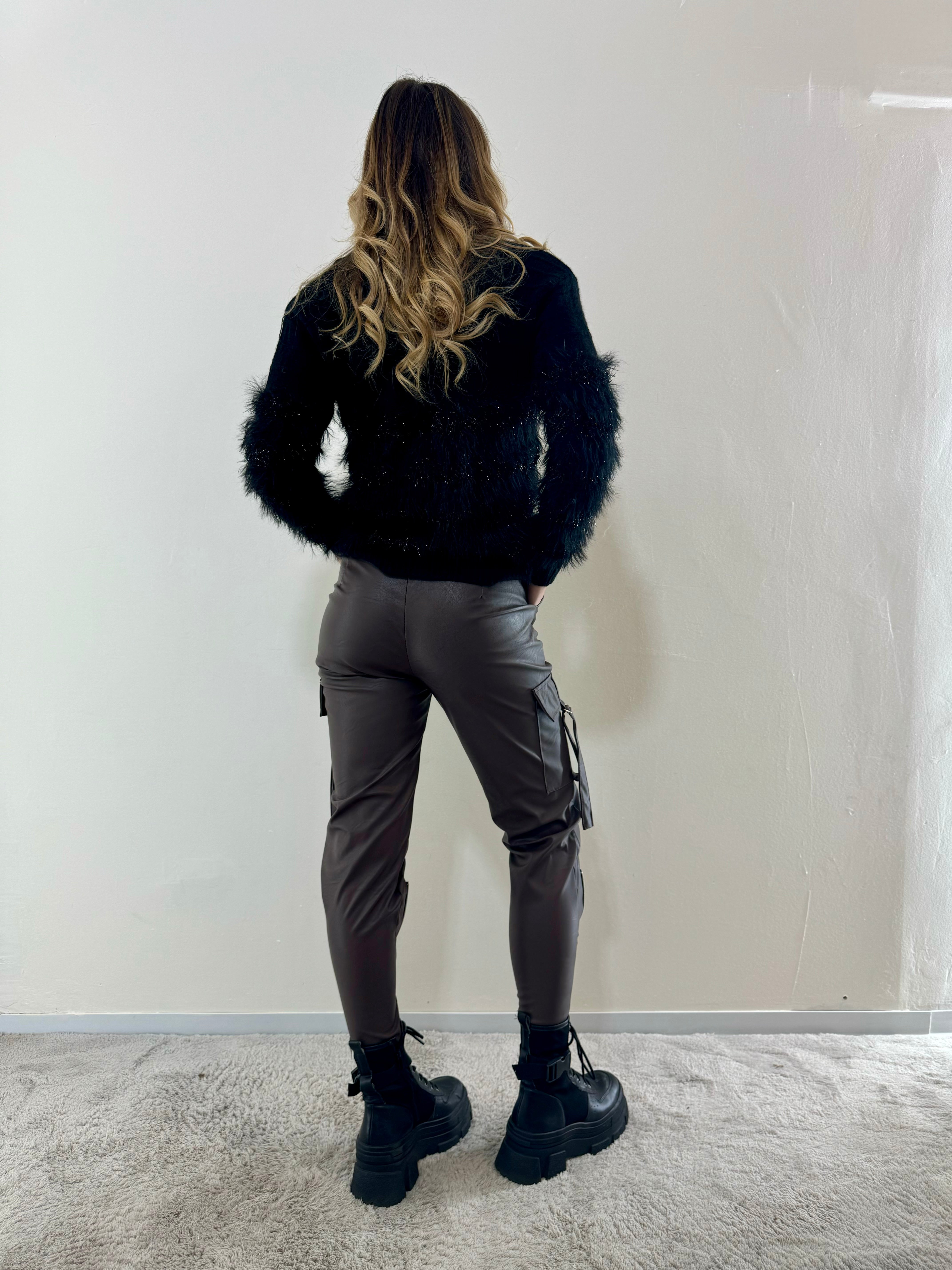 Pantaloni Ecopelle Choco