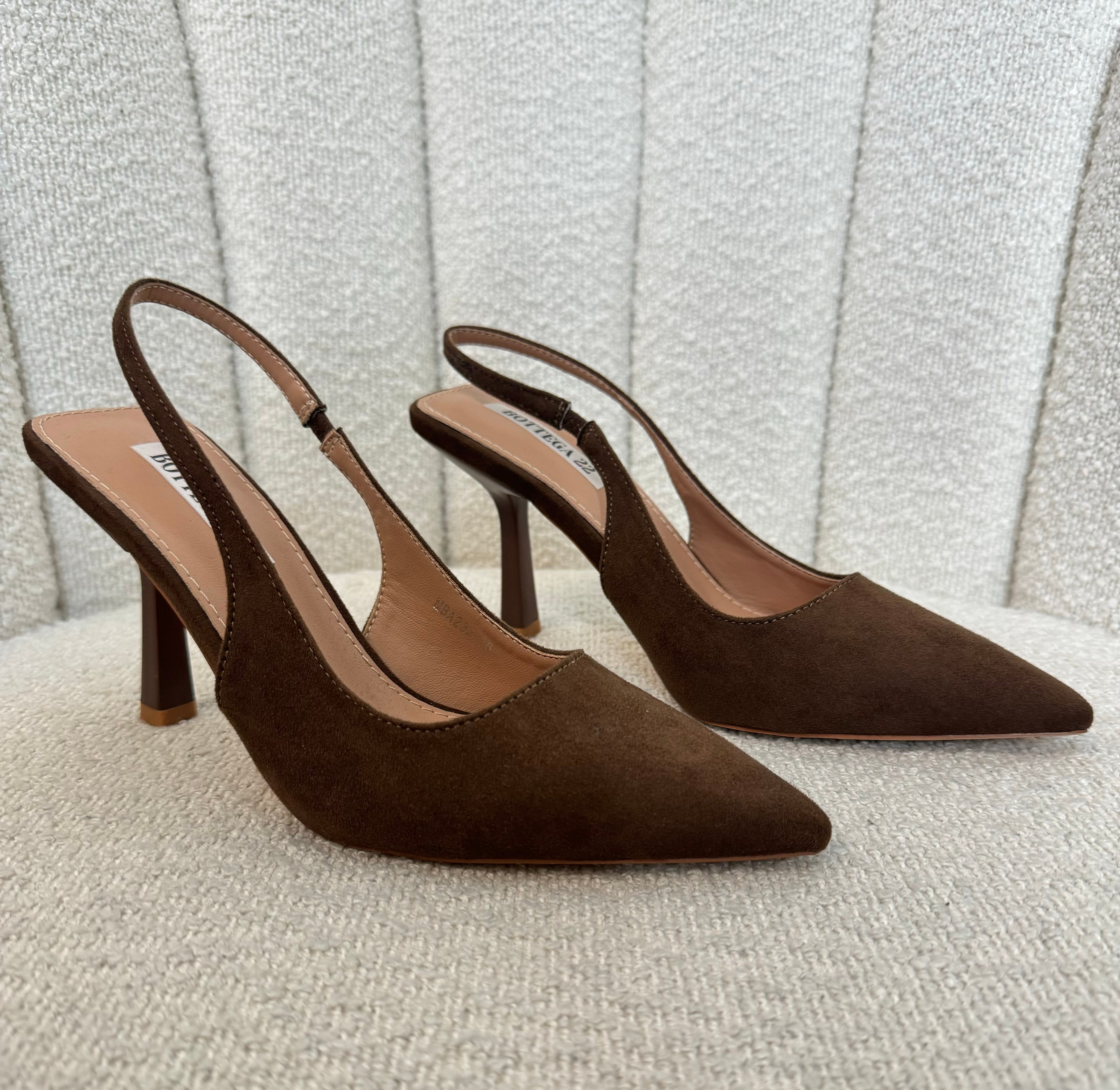 Slingback Suede Choco