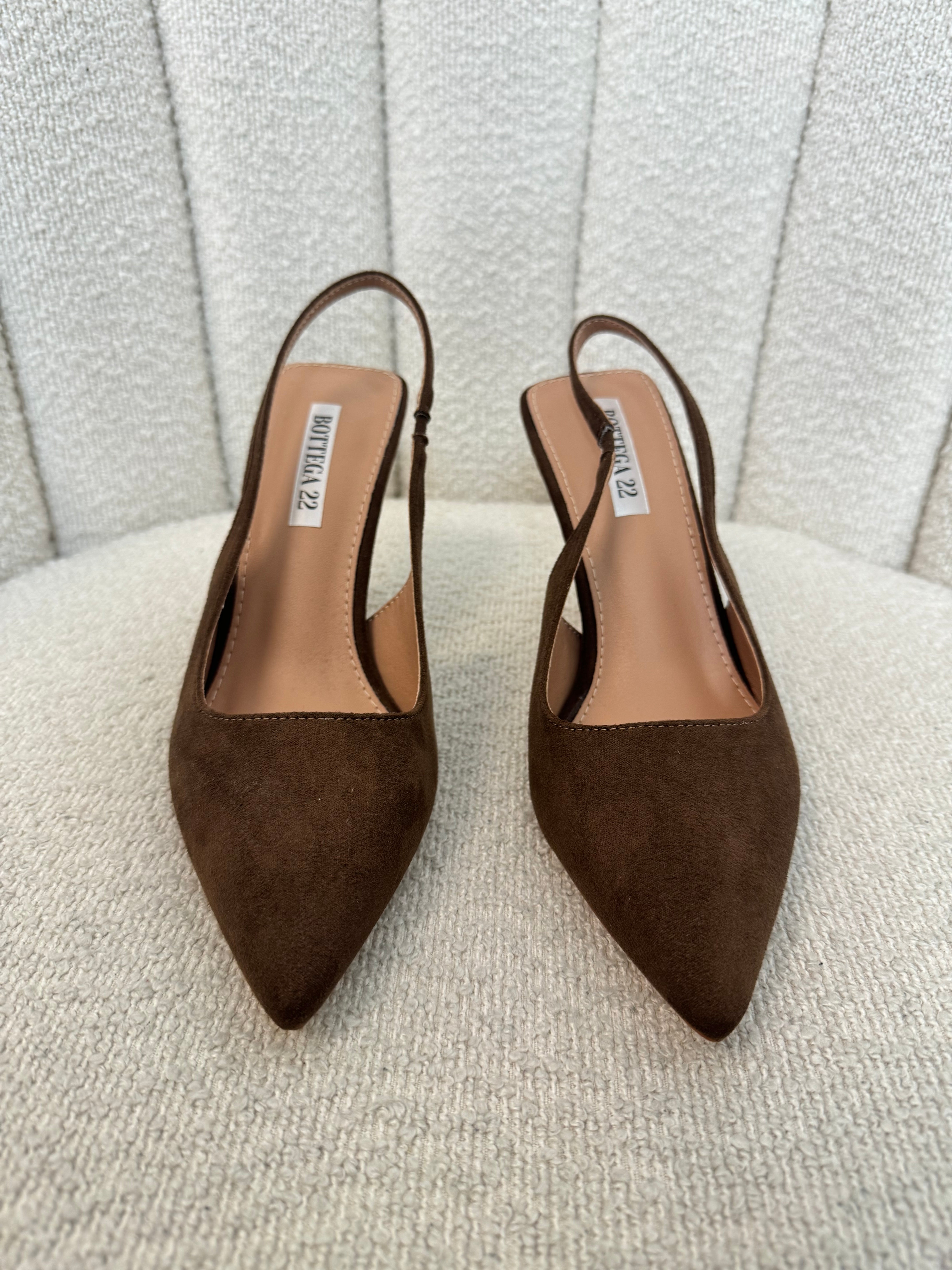 Slingback Suede Choco