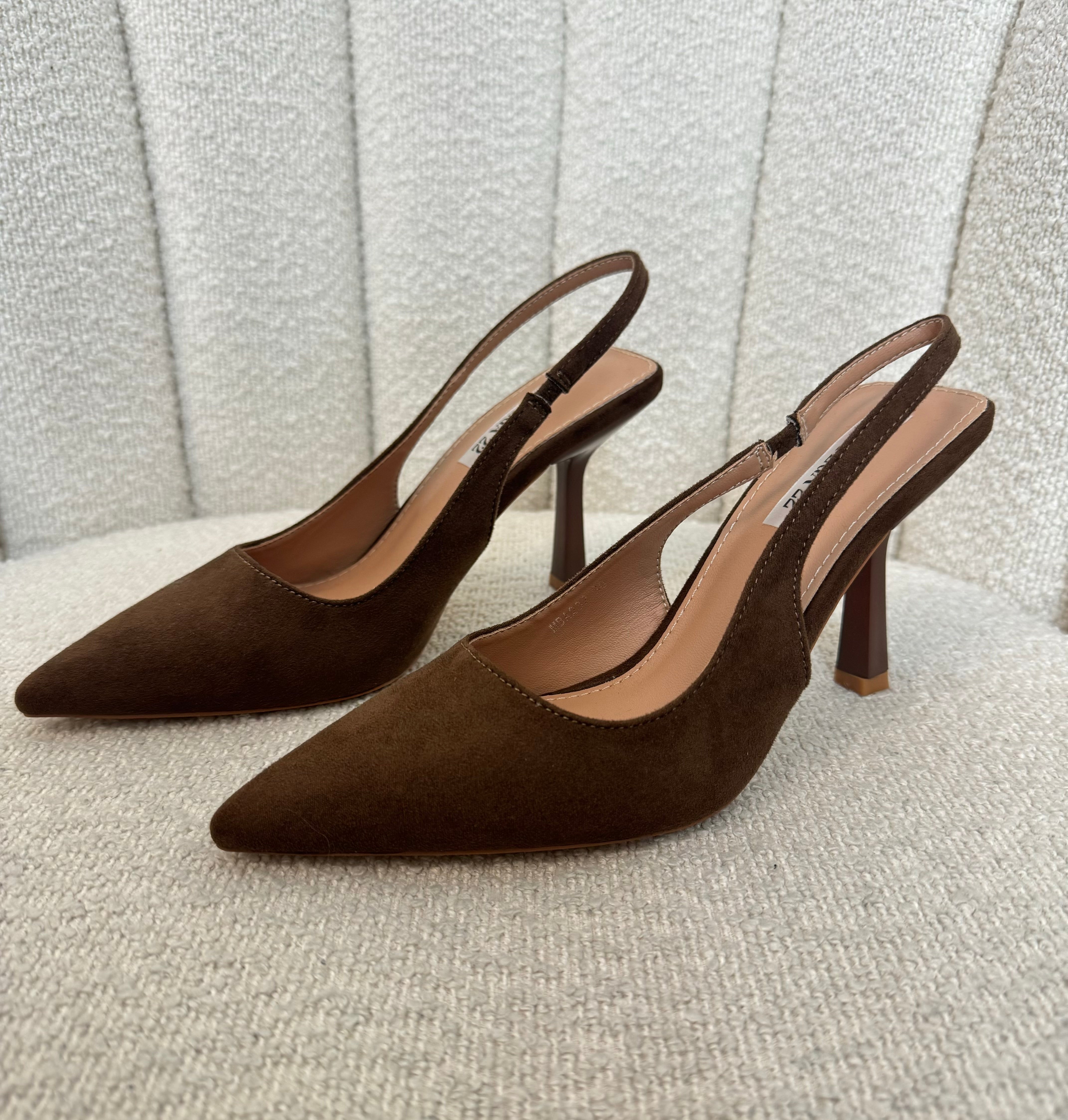 Slingback Suede Choco