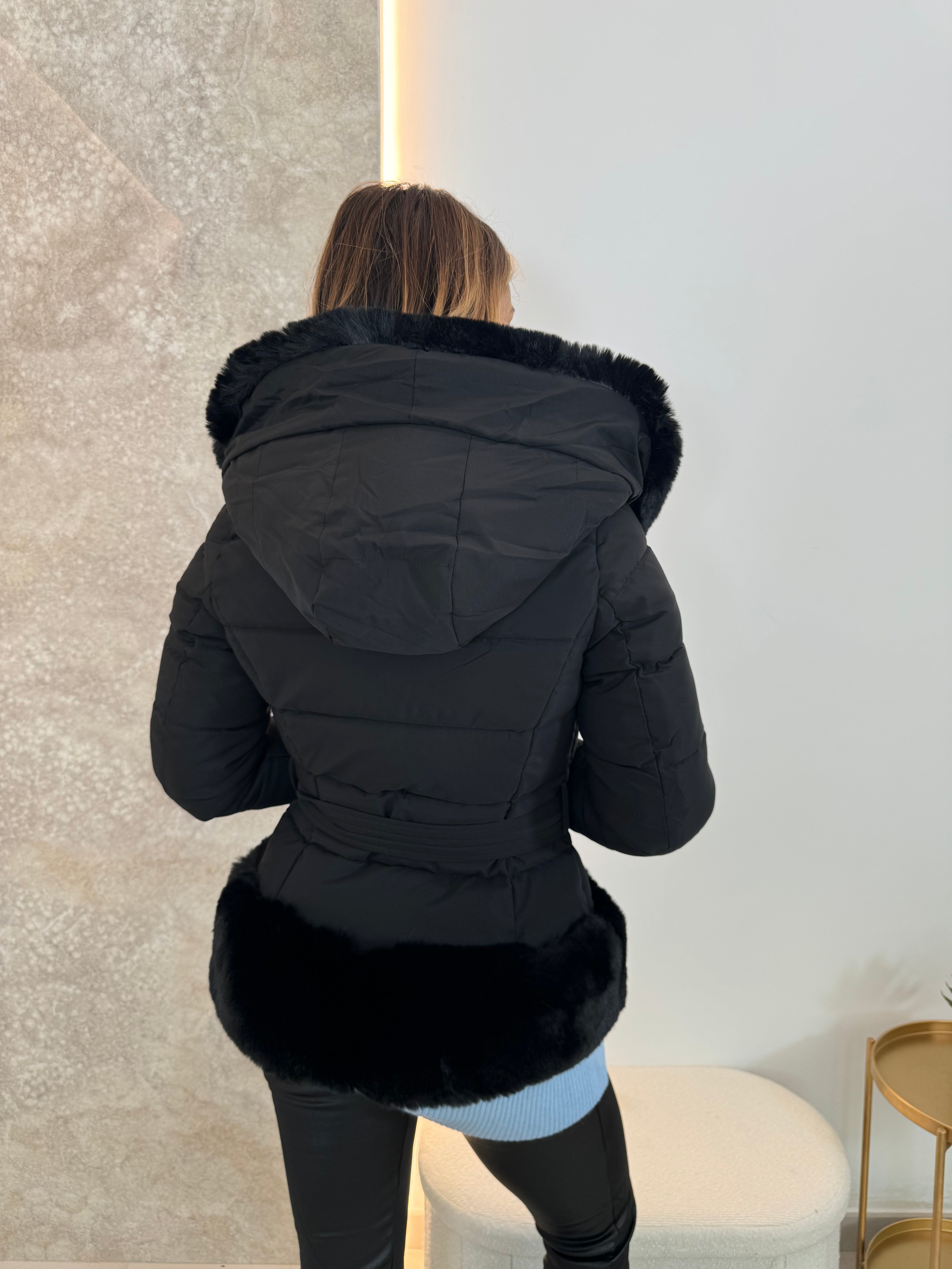 Pelliccia Piumino Black