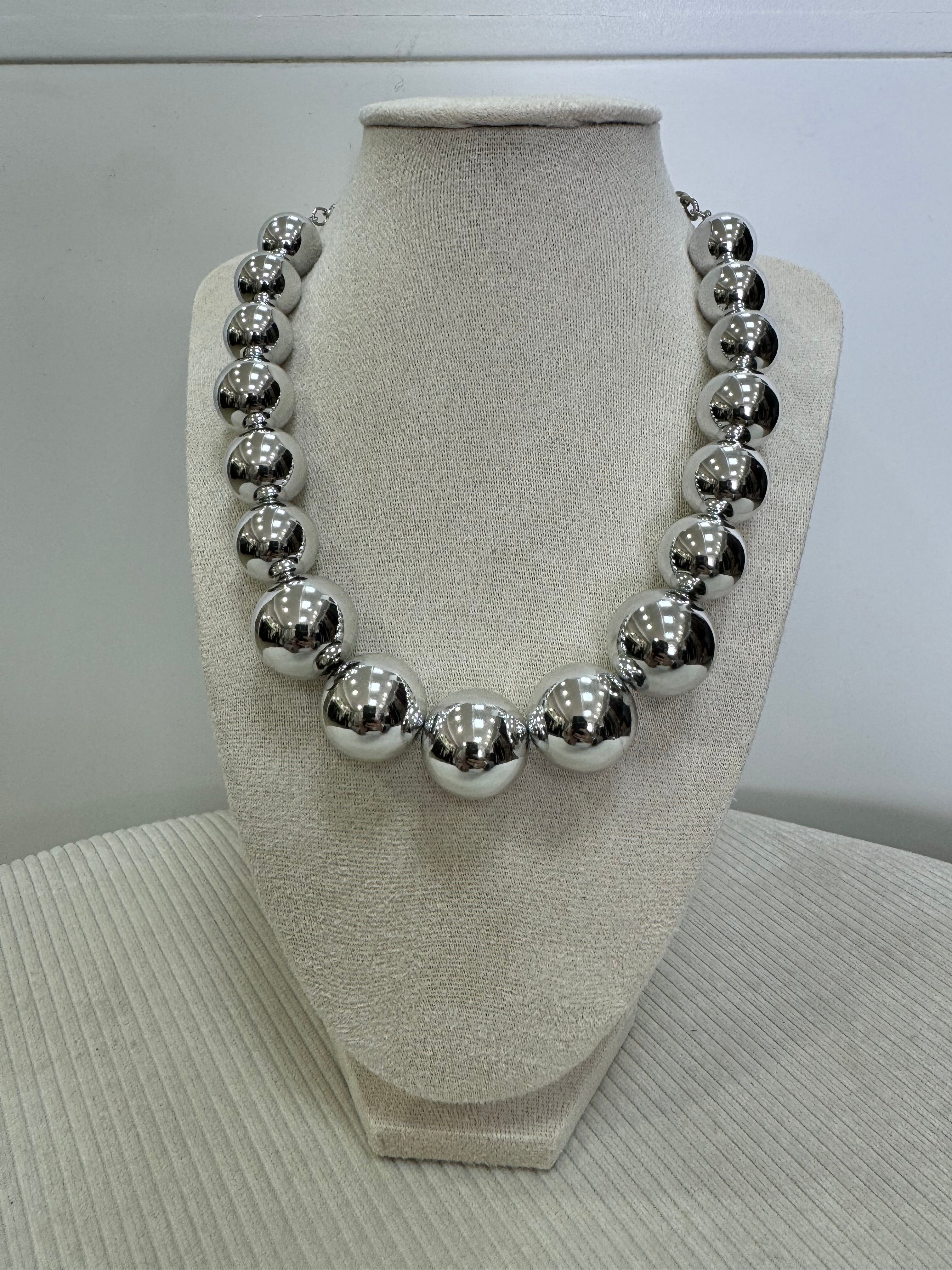 Collana Maxi Sfere Silver
