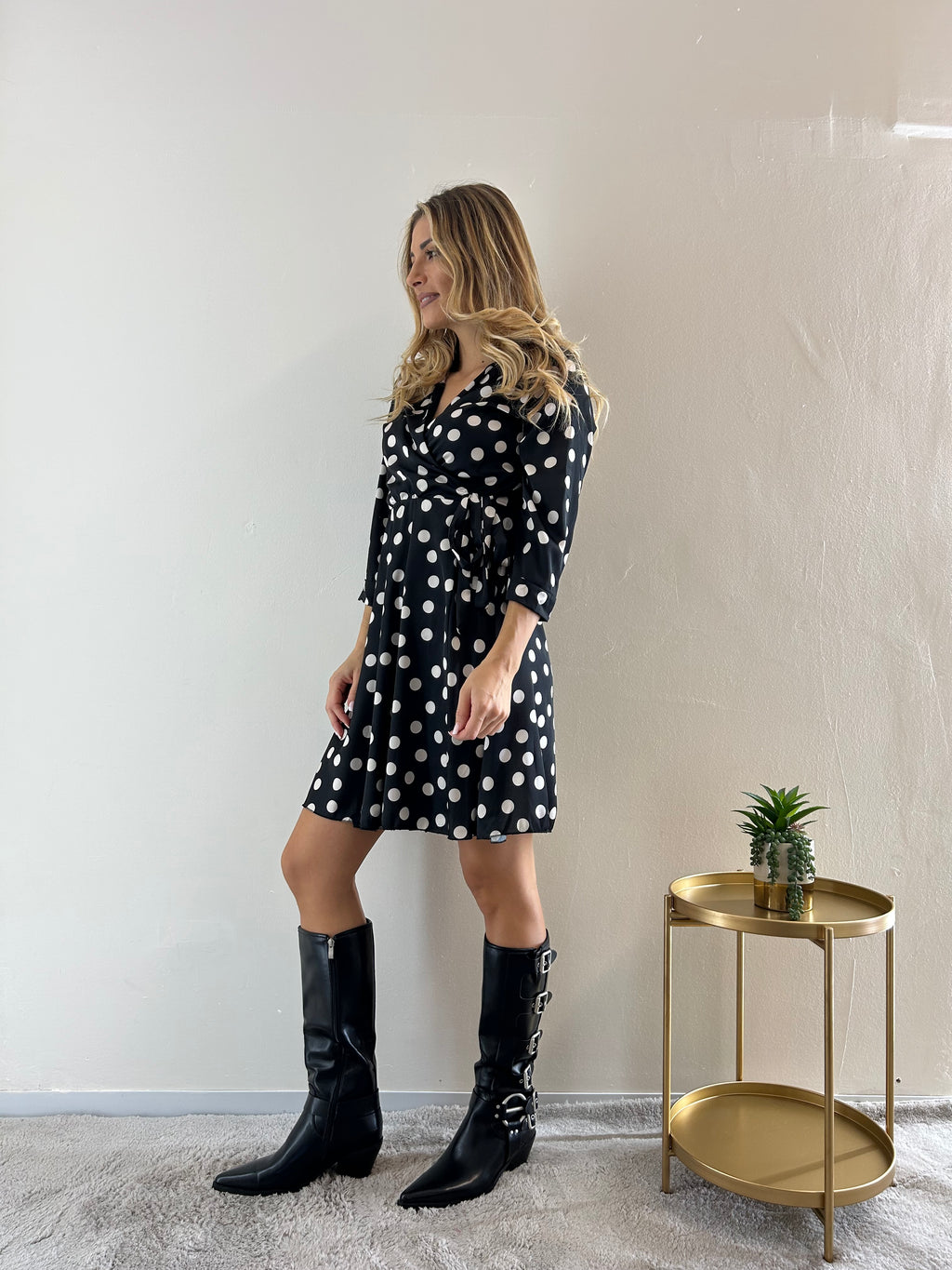 Mini Dress Pois Black