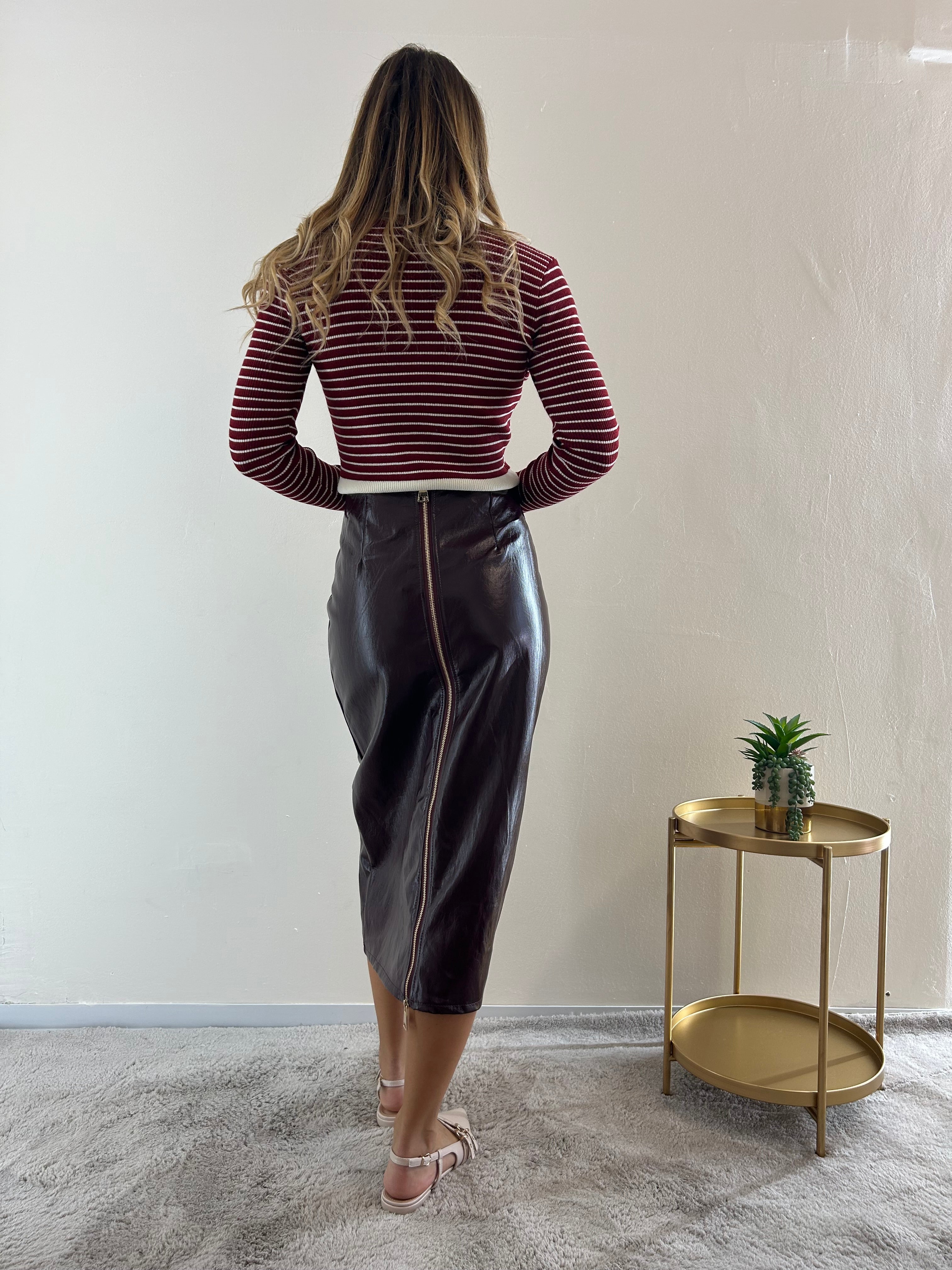 Longuette Ecopelle Bordeaux