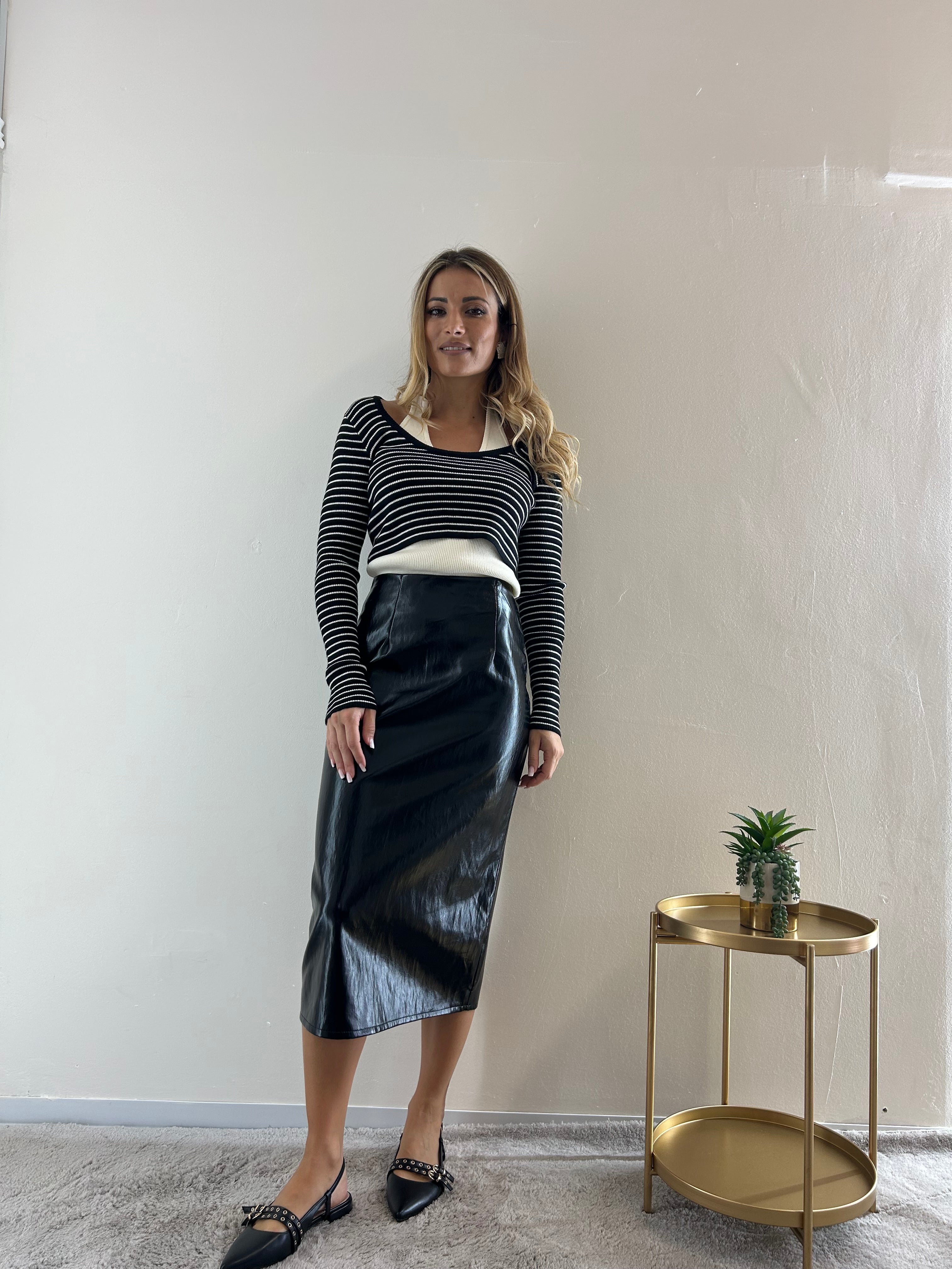 Longuette Ecopelle Black