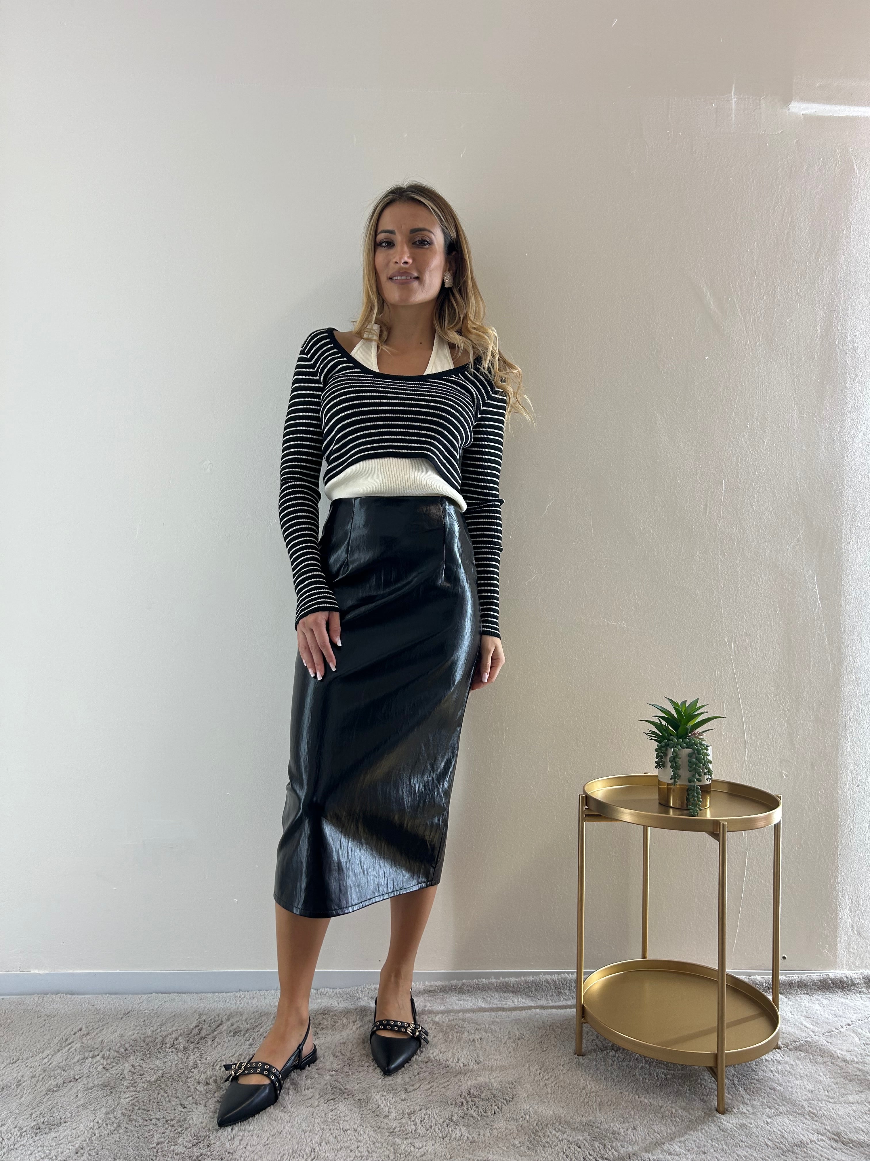 Longuette Ecopelle Black
