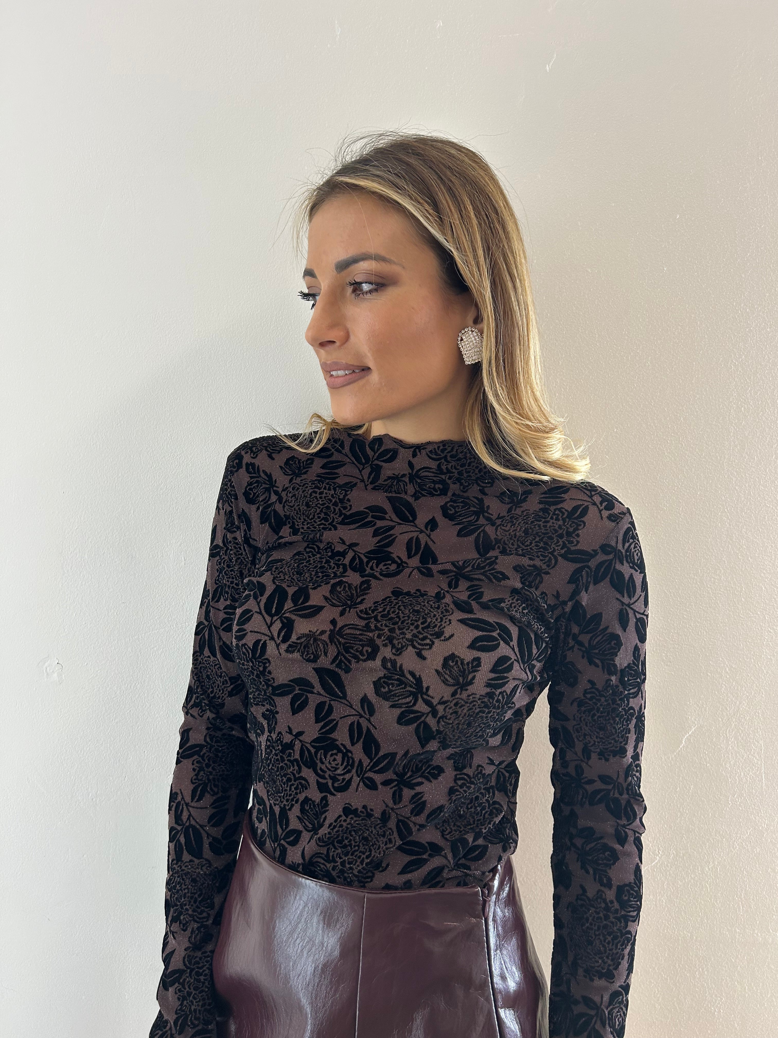 Maglia Fiore Bordeaux