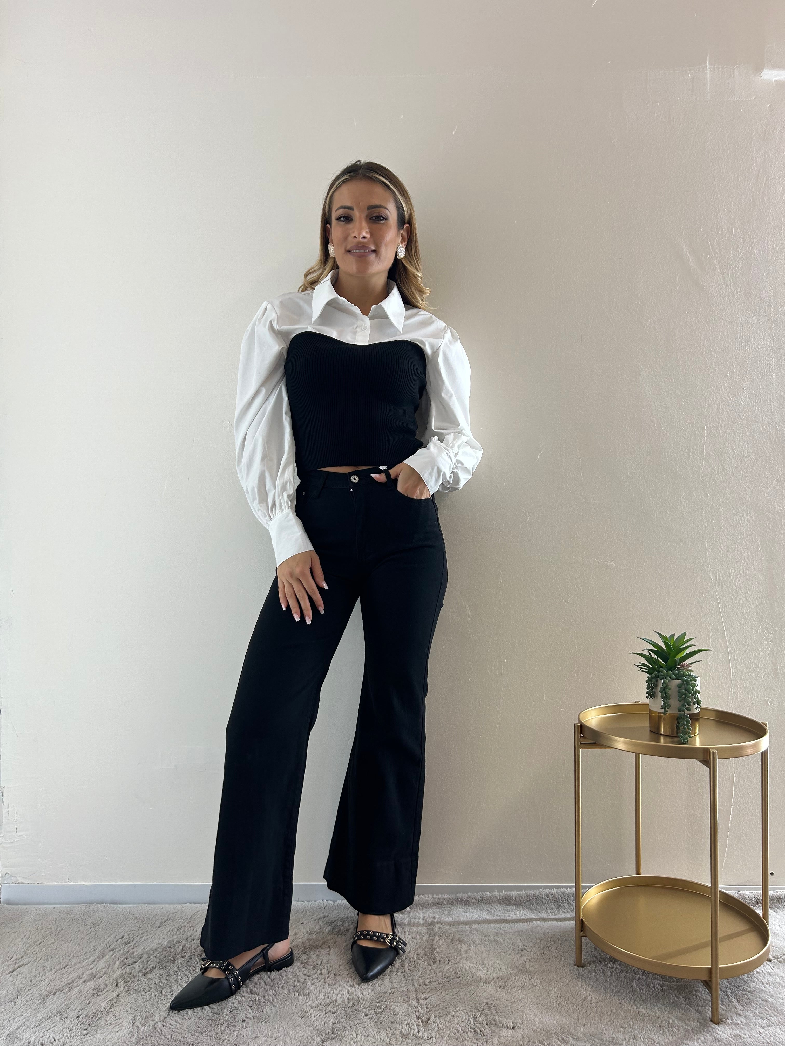 Jeans Wide-Leg Black