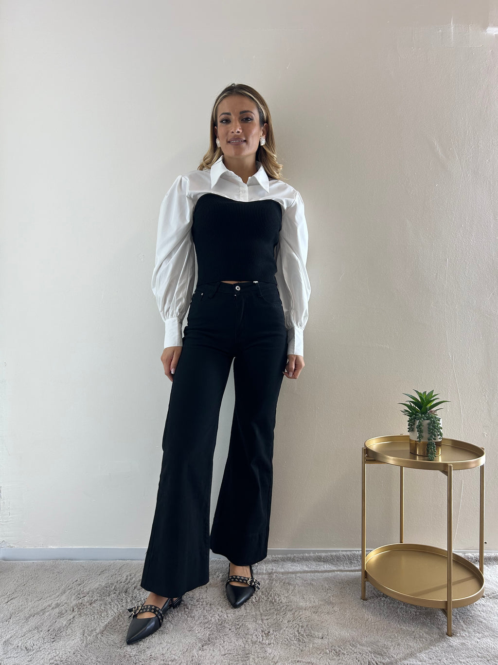 Jeans Wide-Leg Black