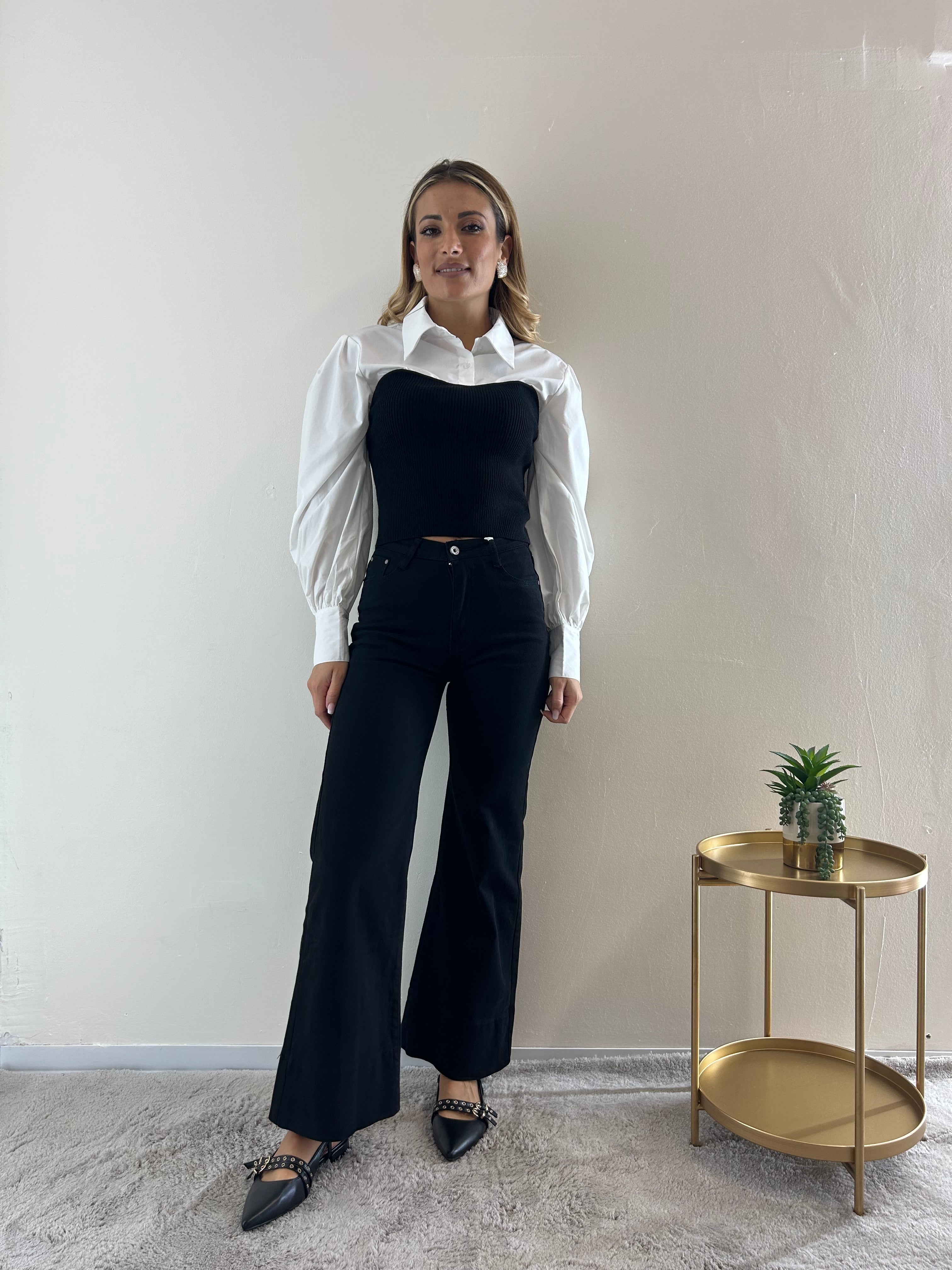 Jeans Wide-Leg Black
