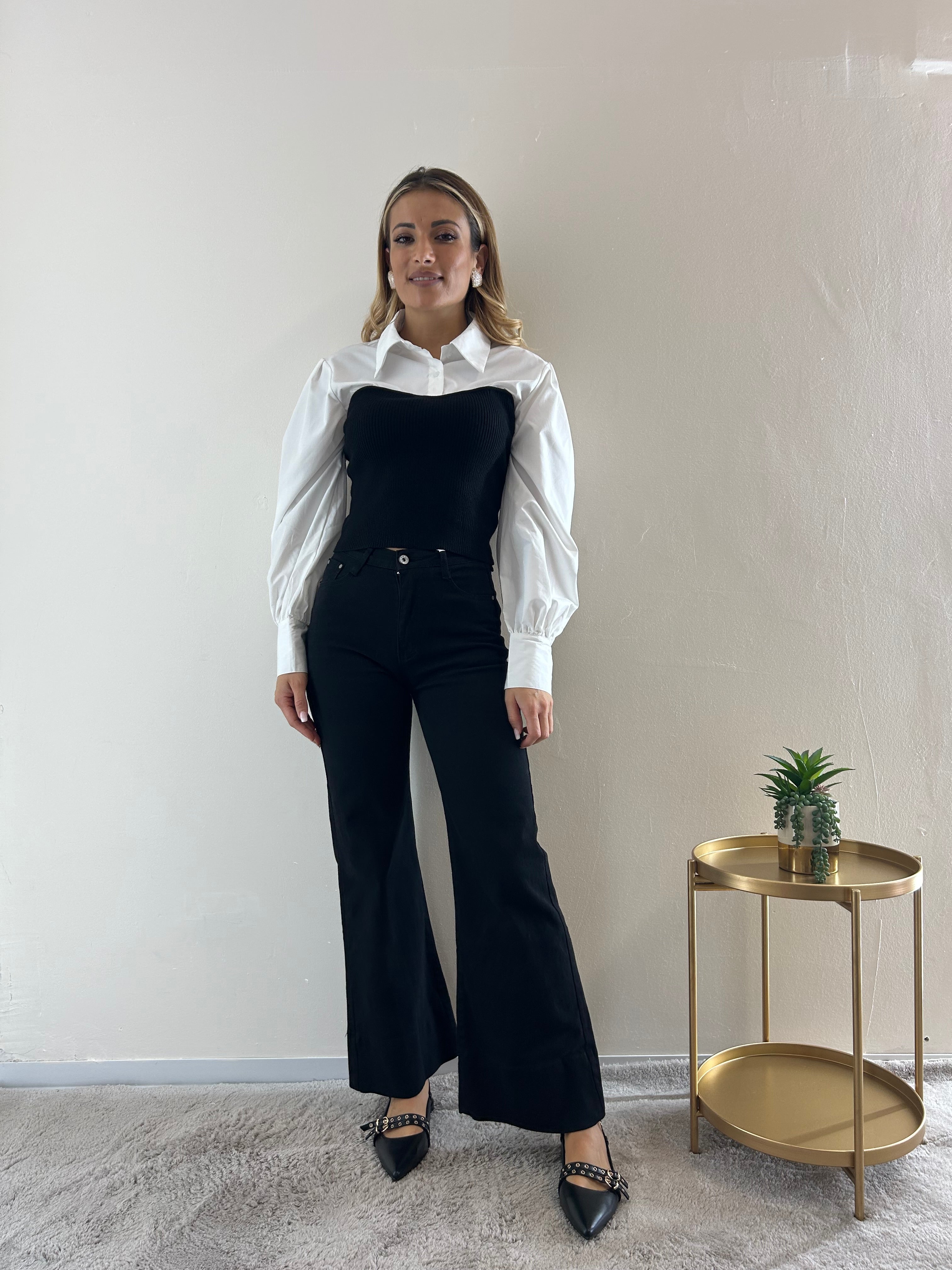 Jeans Wide-Leg Black