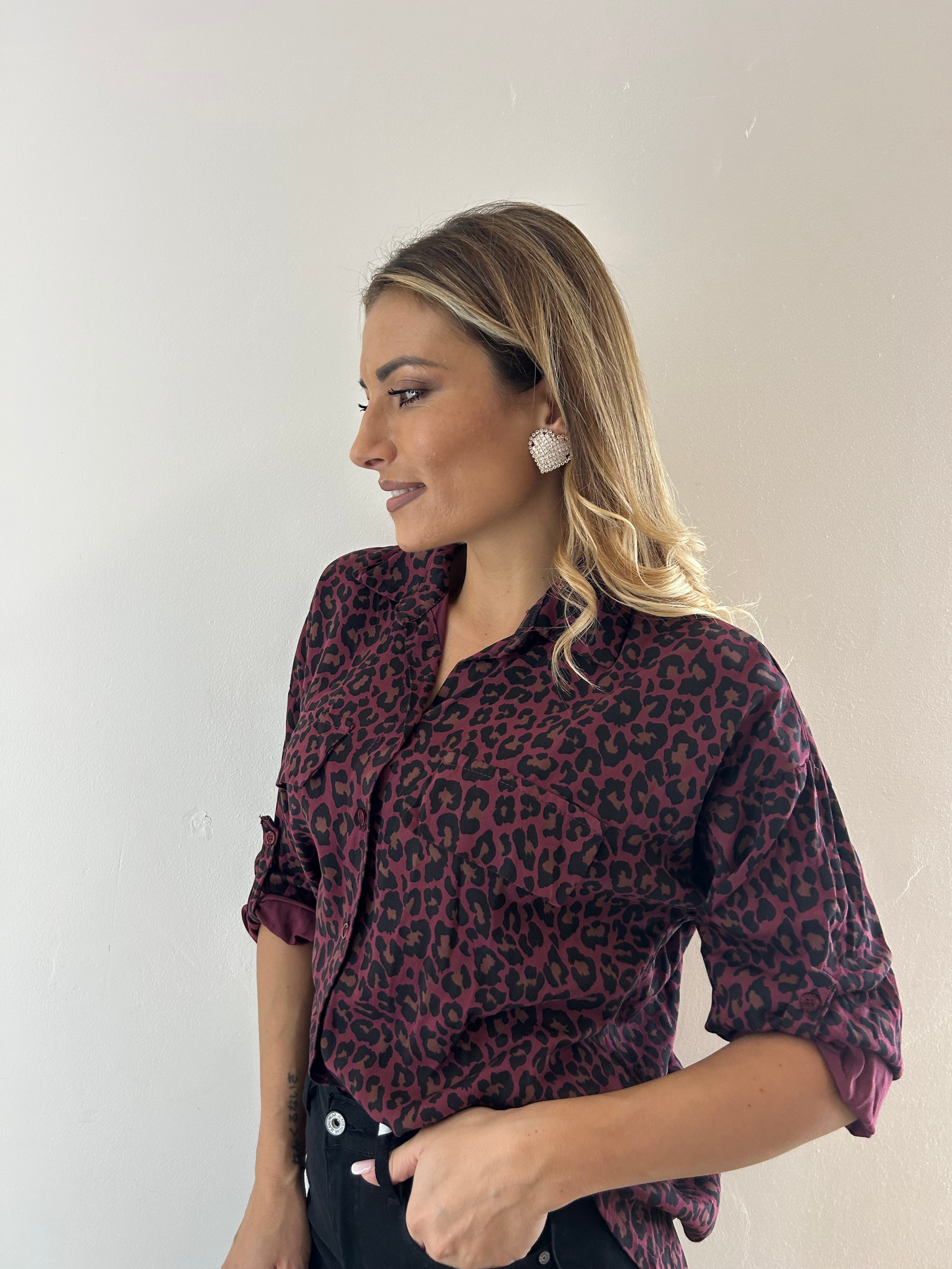 Camicia Macula Bordeaux