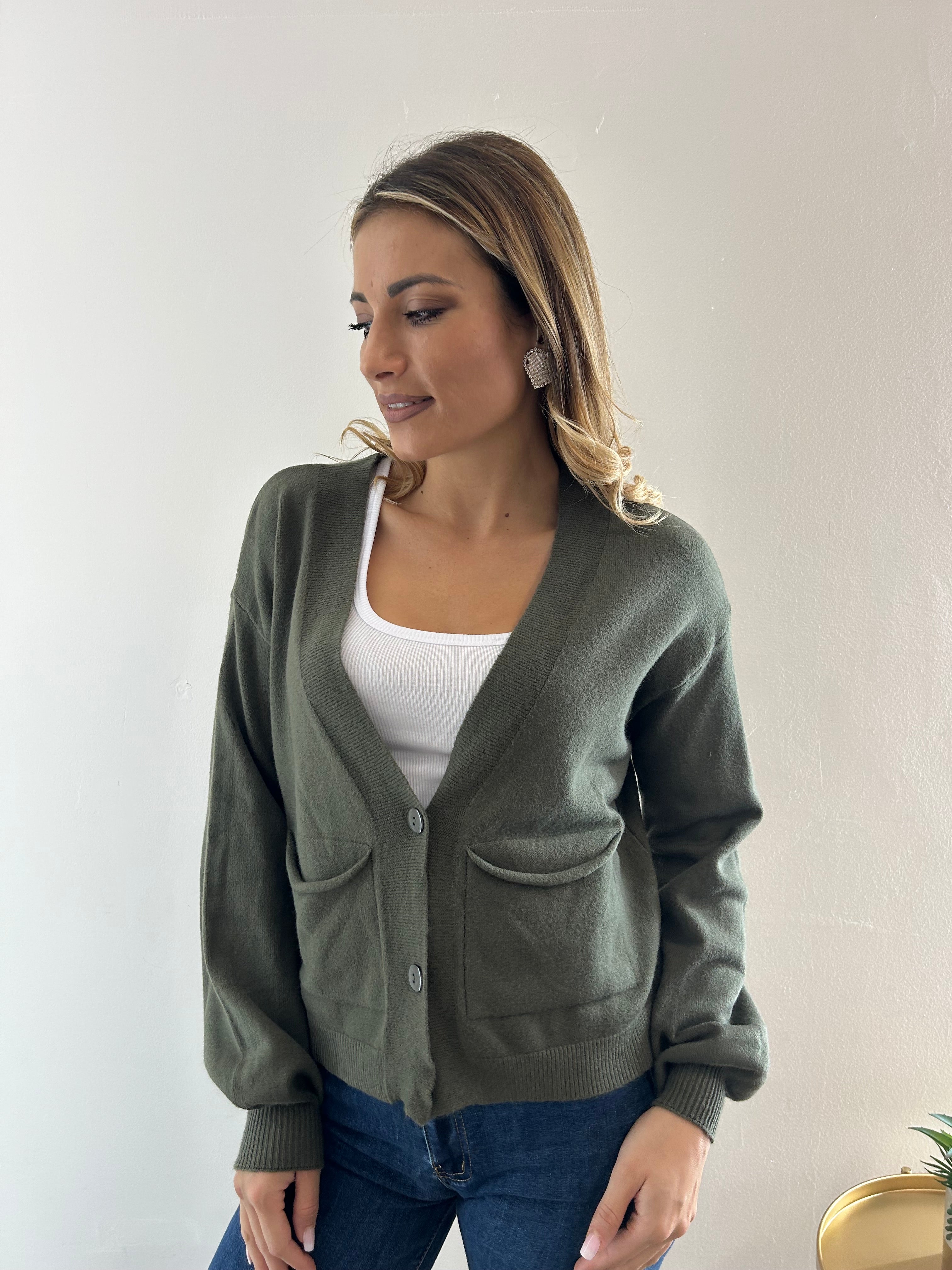 Cardigan Over Army