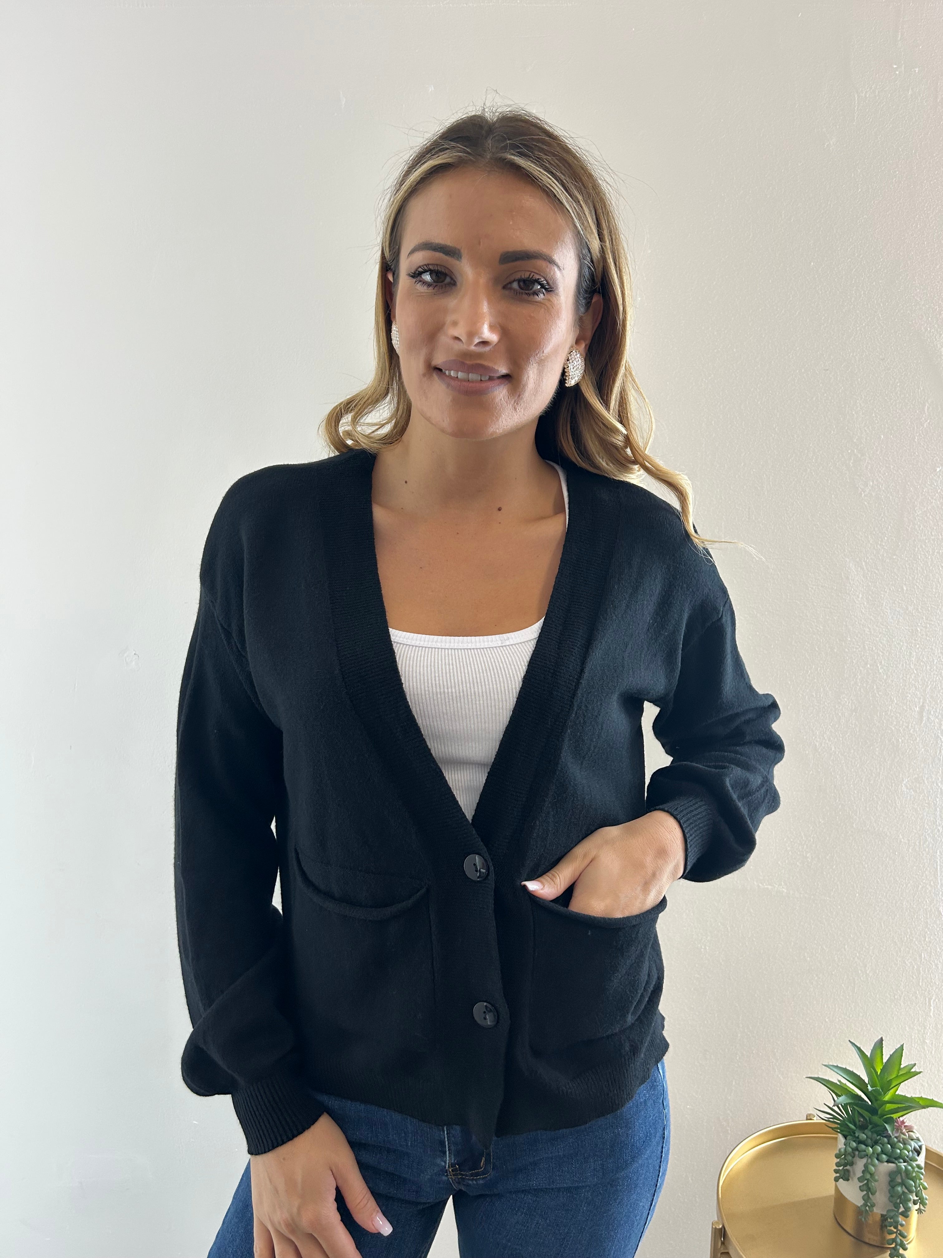 Cardigan Over Black