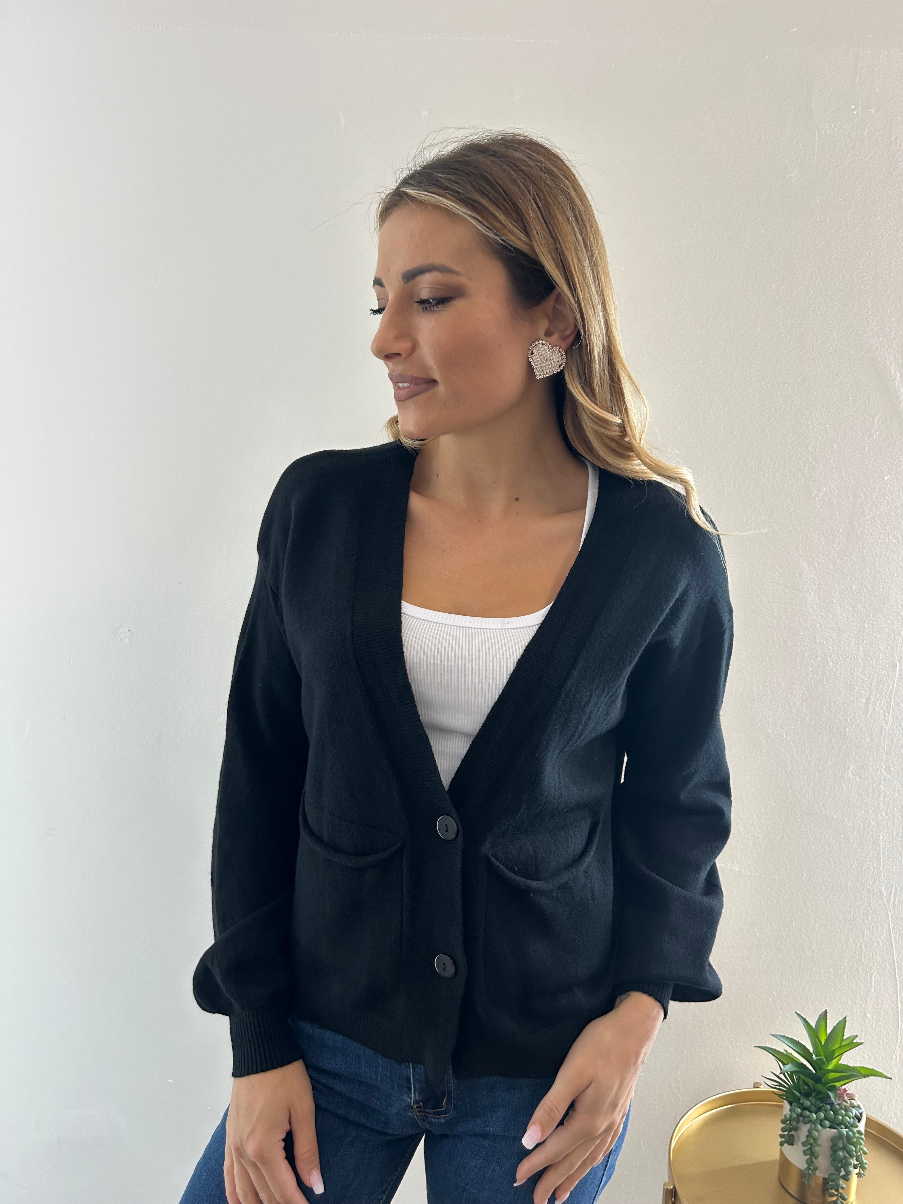 Cardigan Over Black